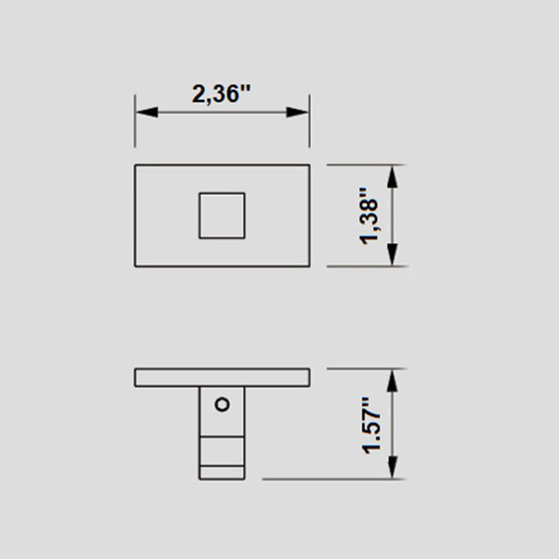 Luk 2 Single Hook - Wall Mount - 3"