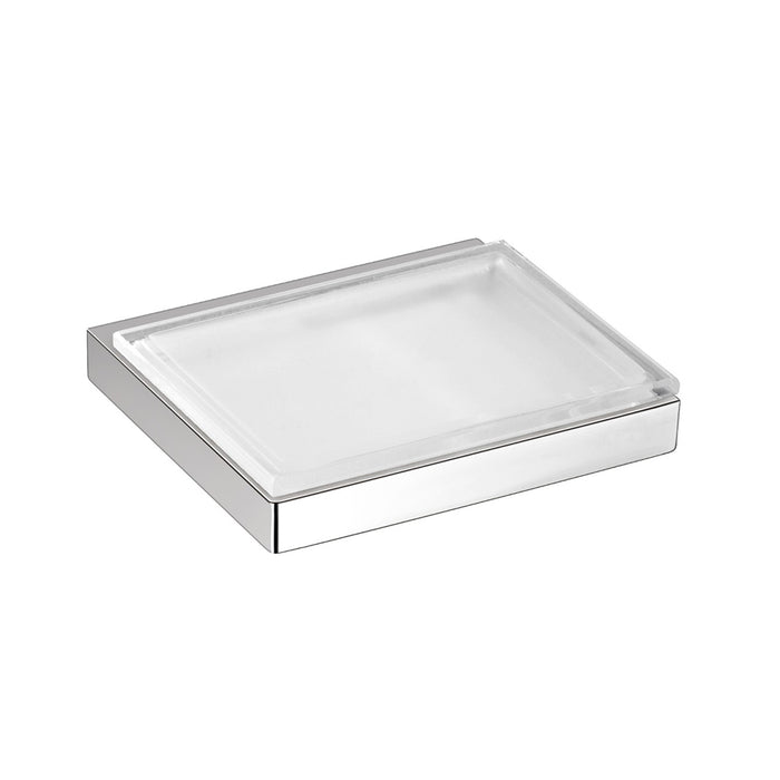 Edition K Soap Dish - Wall Mount - 5" Brass/Glass/Polished Chrome