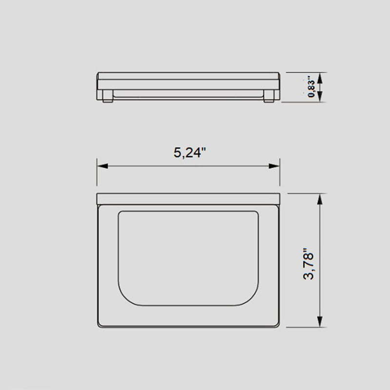 Luk 2 Soap Dish - Free Standing - 6" Brass/Glass/Polished Chrome