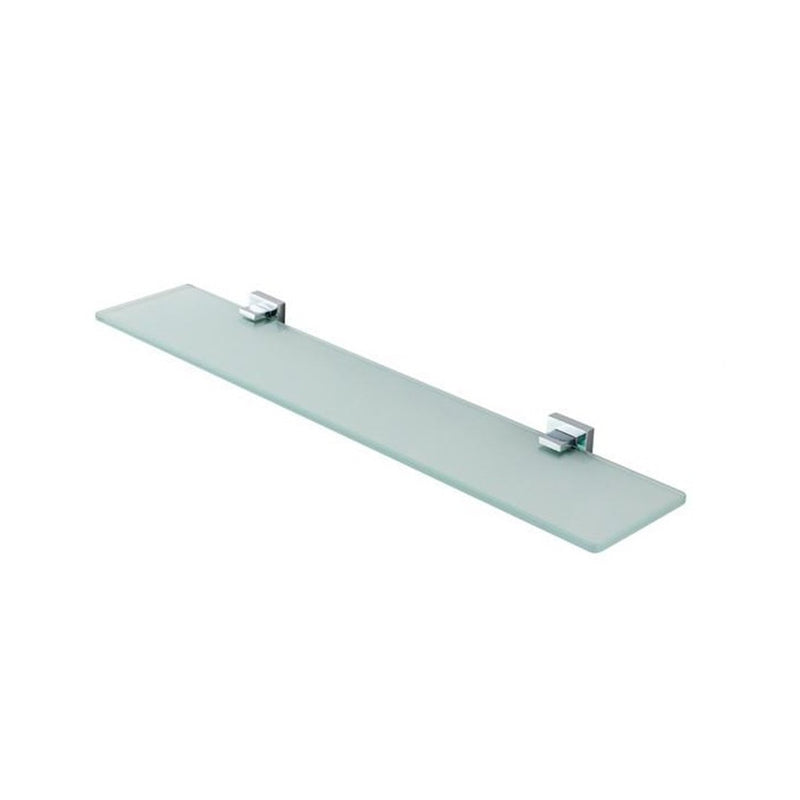 Cubic Glass Shower Shelf - Wall Mount - 24" Brass/Glass/Polished Chrome
