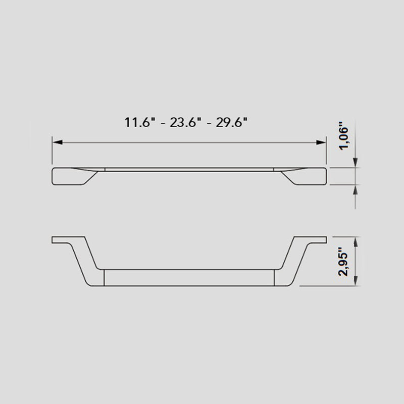 Alice 1 Single Towel Bar - Wall Mount