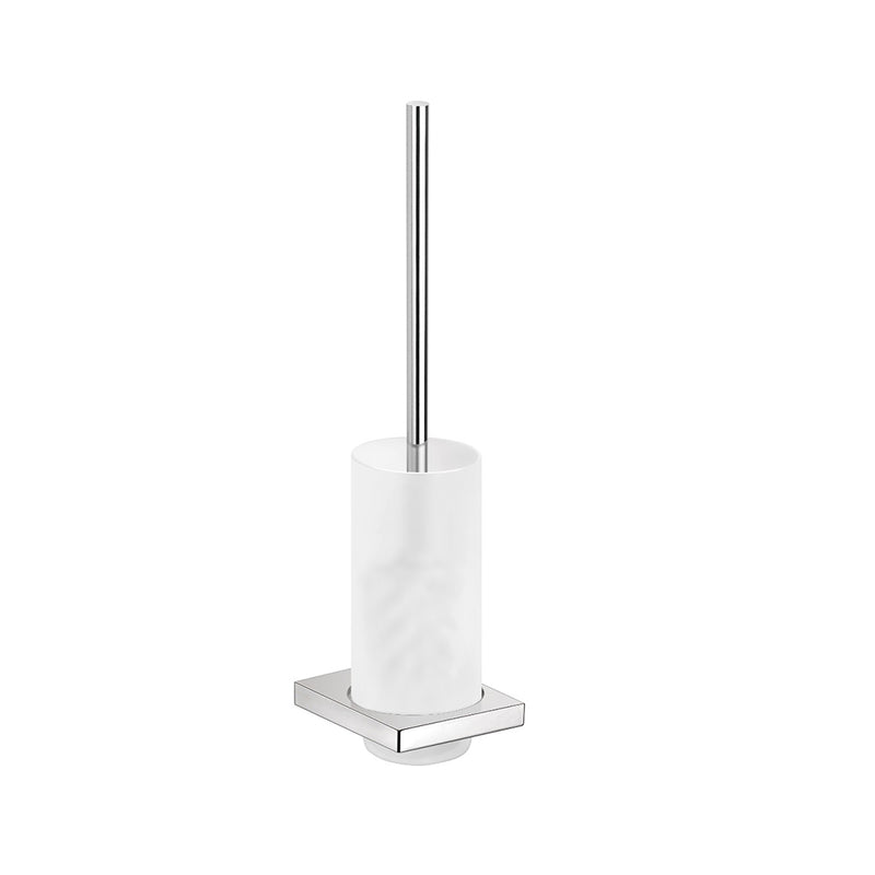 Edition K Toilet Brush Holder - Wall Mount - 16" Brass/Glass/Polished Chrome