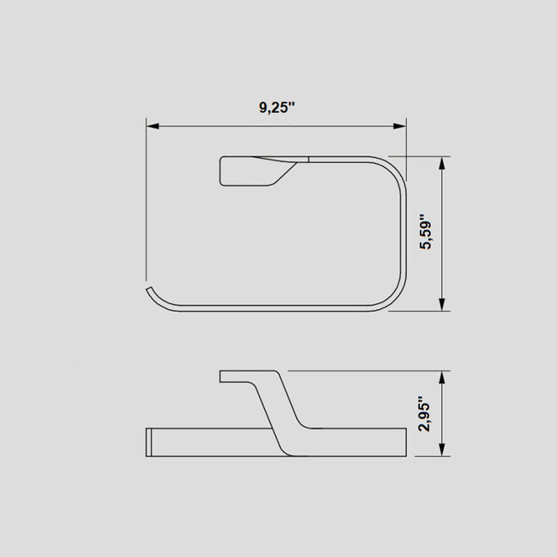 Alice 1 Towel Ring - Wall Mount - 10"