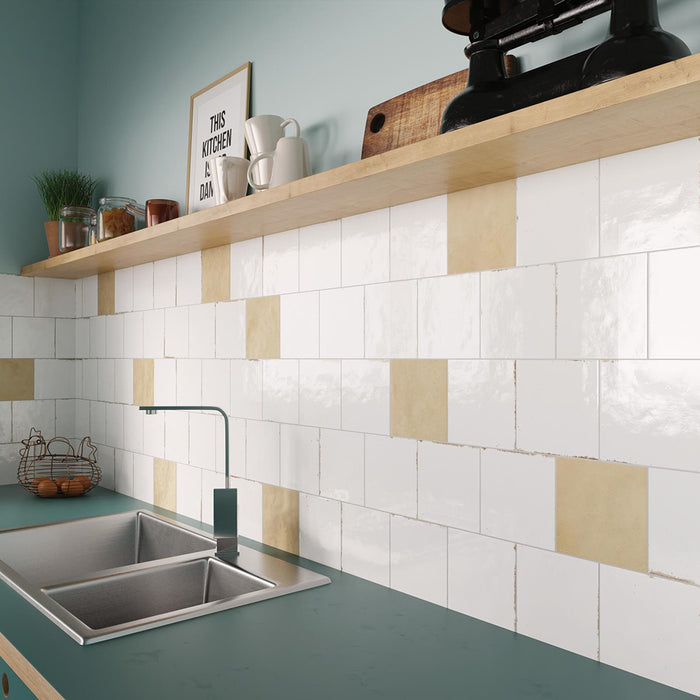 Agadir Cotto Clear Floor Tile - Wall Or Floor Mount - 5.8 x 5.8" Porcelain/Matt Beige - Piece : 0.23 SqFt = $ 7.00 / Box: 10.23 Sqft = $ 72.00 - Pieces Per Box: 44 Units