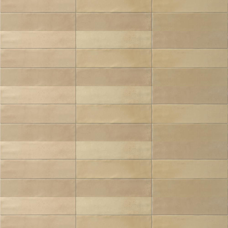 Agadir Cotto Clear Floor Tile - Wall Or Floor Mount - 11 x 2.8" Porcelain/Matt Beige