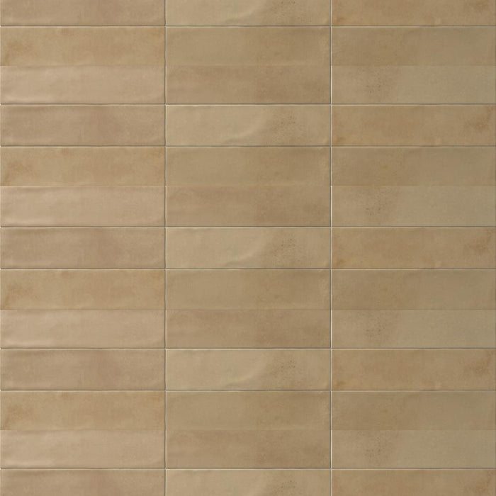 Agadir Cotto Dark Floor Tile - Wall Or Floor Mount - 11 x 2.8" Porcelain/Matt Beige - Piece : 0.21 SqFt = $ 7.00 / Box: 5.49 Sqft = $ 39.00 - Pieces Per Box: 26 Units