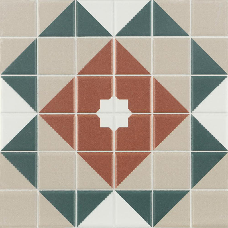Balmoral Floor Tile - Wall Or Floor Mount - 7.9 x 7.9" Porcelain/Matt