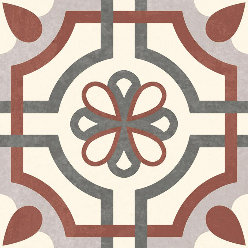 Evora Floor Tile - Wall Or Floor Mount - 7.9 x 7.9" Porcelain/Matt