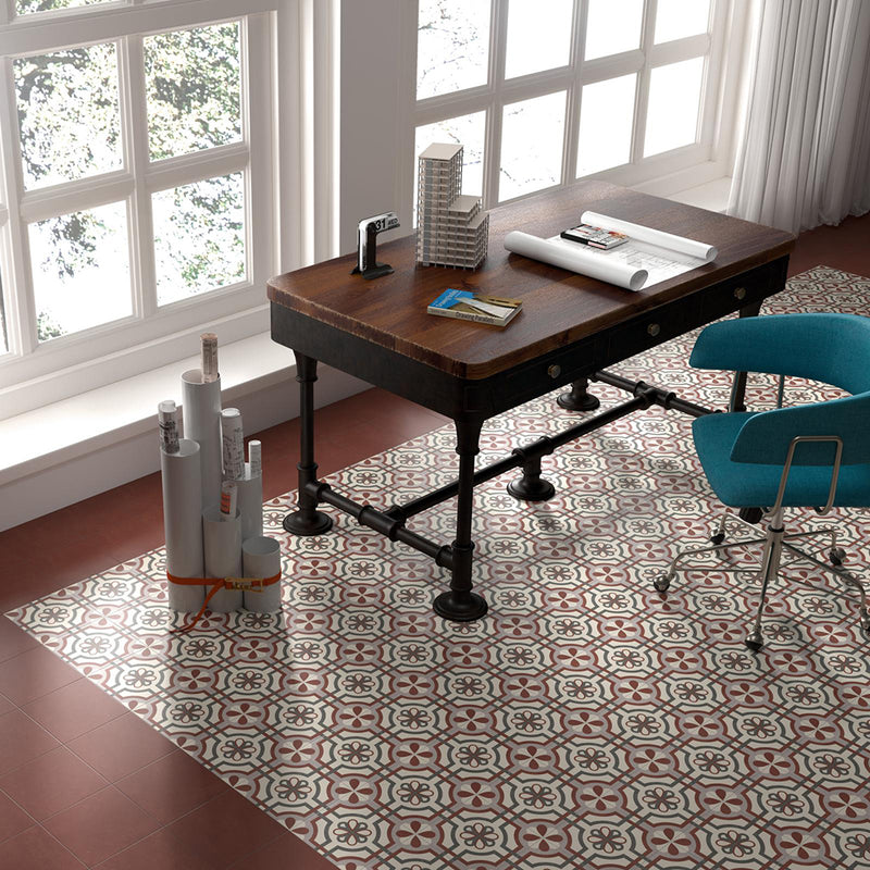 Evora Floor Tile - Wall Or Floor Mount - 7.9 x 7.9" Porcelain/Matt