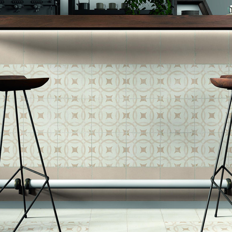 Jordana Floor Tile - Wall Or Floor Mount - 7.9 x 7.9" Porcelain/Matt