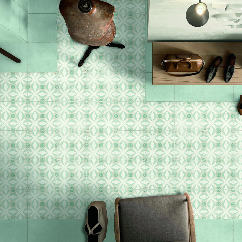 Palmar Floor Tile - Wall Or Floor Mount - 7.9 x 7.9" Porcelain/Matt