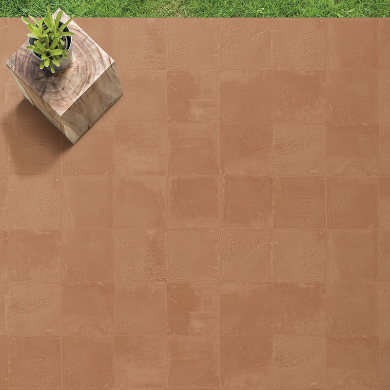 Terracota Floor Tile - Wall Or Floor Mount - 7.9 x 7.9" Porcelain/Brick