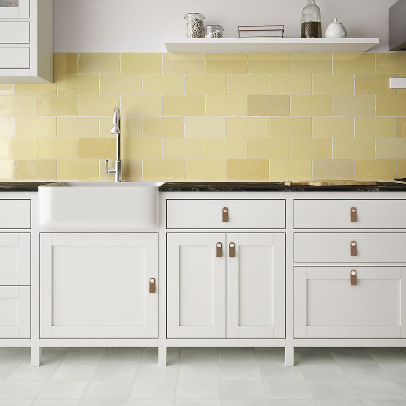 Terracota Floor Tile - Wall Or Floor Mount - 7.9 x 7.9" Porcelain/Matt White