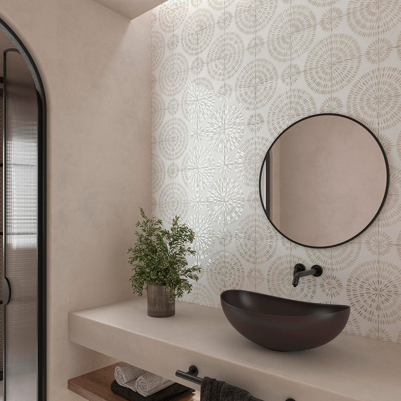 Atlantique Bayonne Wall Tile - Wall Or Floor Mount - 7.9 x 7.9" Porcelain/Matt