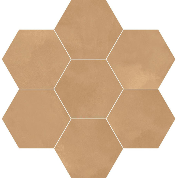 Berlin Exa Wall Tile - Wall Or Floor Mount - 8.5 x 9.8" Porcelain/Matt Terra - Piece : 0.44 SqFt = $ 7.00 / Box: 10.46 Sqft = $ 74.00 - Pieces Per Box: 24 Units