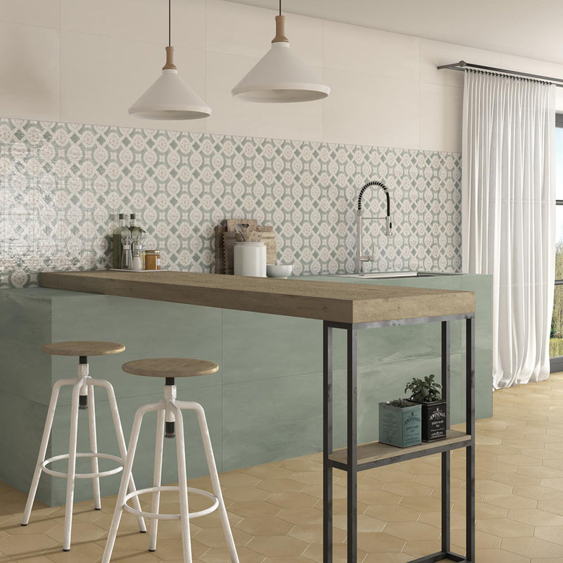 Berlin Exa Wall Tile - Wall Or Floor Mount - 8.5 x 9.8" Porcelain/Matt Terra