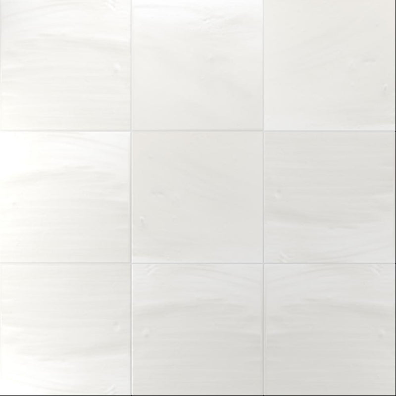 Berlin Wall Tile - Wall Or Floor Mount - 5.8 x 5.8" Porcelain/Matt White