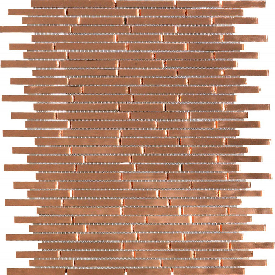 Copper Mirror Mosaic Wall Tile - Wall Mount - 11.2 x 10.4" Glass/Gloss Copper/ $ 24.00 Price Per Piece