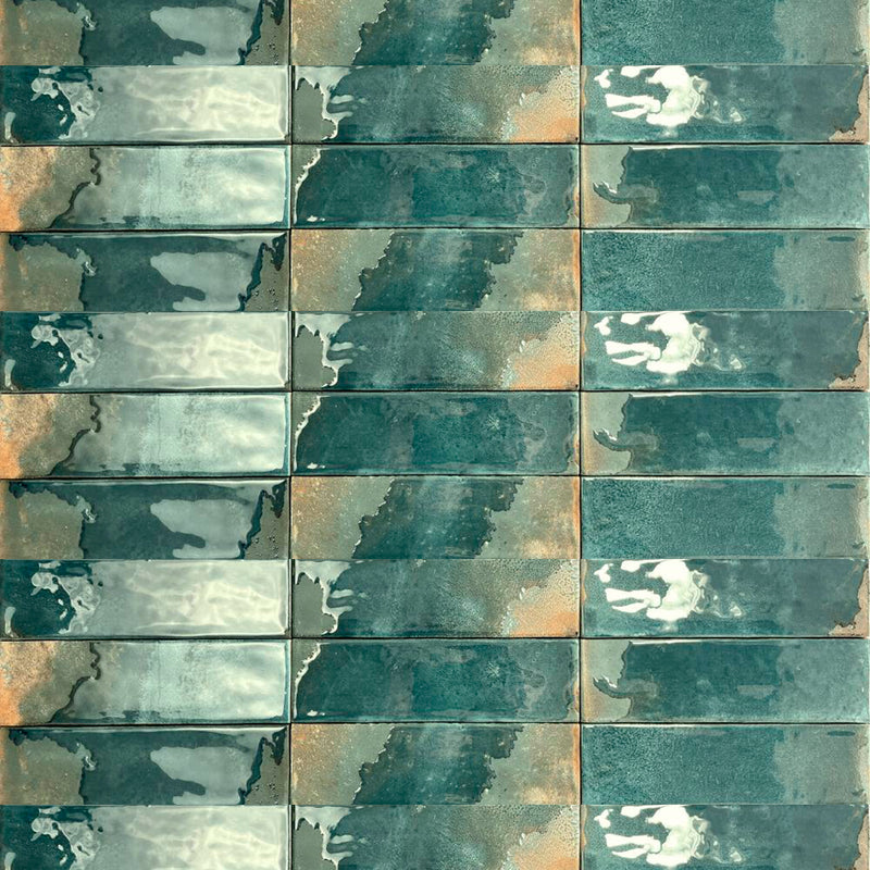 Granadella Esmeralda Wall Tile - Wall Or Floor Mount - 2.5 x 8.8" Porcelain/Gloss Deep Green