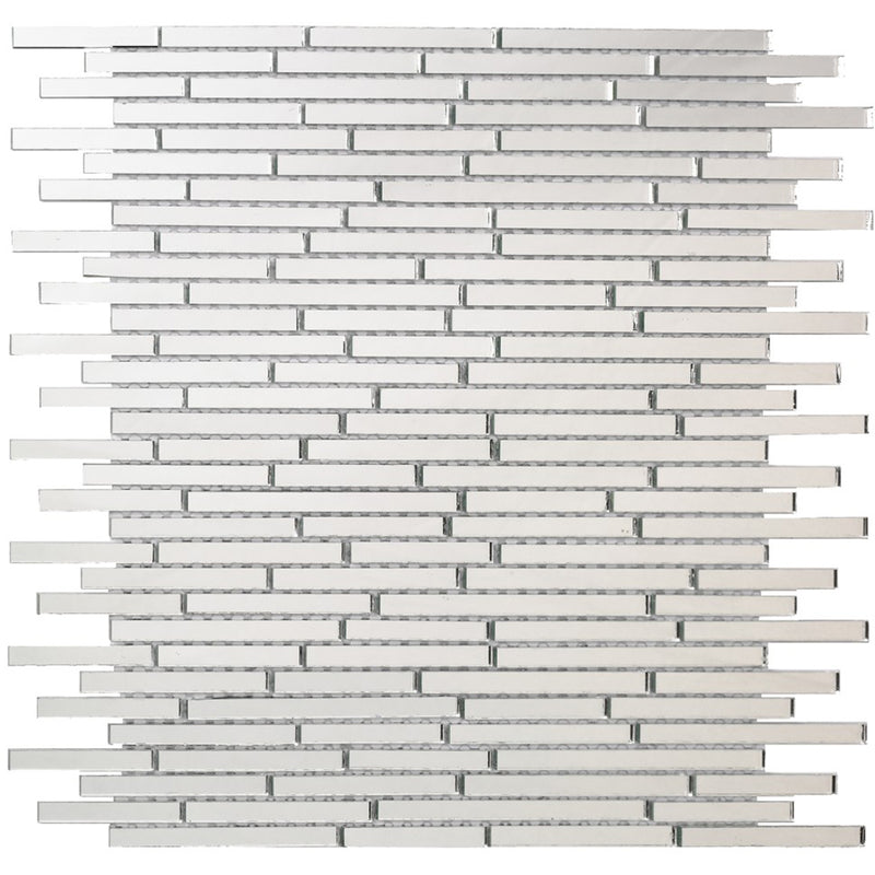 Glass Mirror Mosaic Wall Tile - Wall Mount - 11.2 x 10.4" Glass/Gloss/ $ 20.00 Price Per Piece