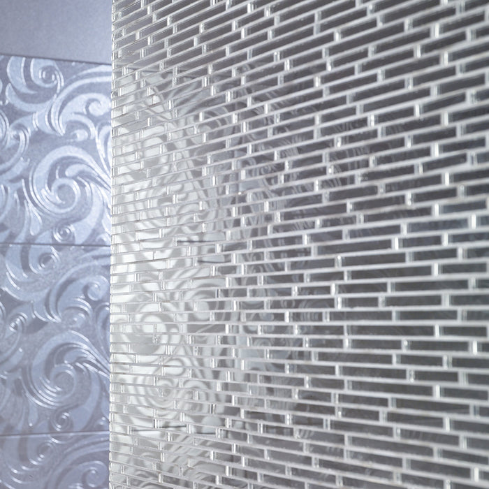 Glass Mirror Mosaic Wall Tile - Wall Mount - 11.2 x 10.4" Glass/Gloss/ $ 20.00 Price Per Piece