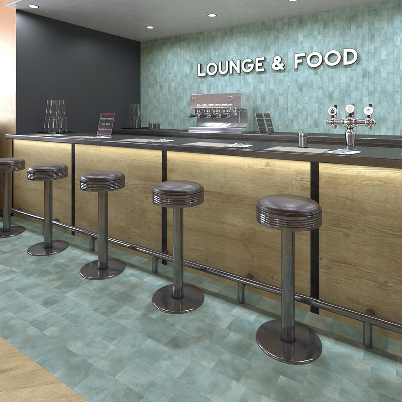 Greenland Teal Anti-Slip Wall Tile - Wall Or Floor Mount - 5.8 x 5.8" Porcelain/Matt