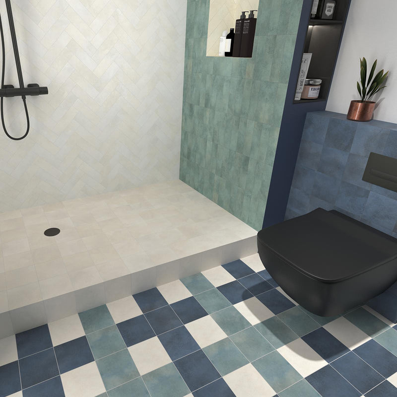 Greenland Cobalt Anti-Slip Wall Tile - Wall Or Floor Mount - 5.8 x 5.8" Porcelain/Matt Blue