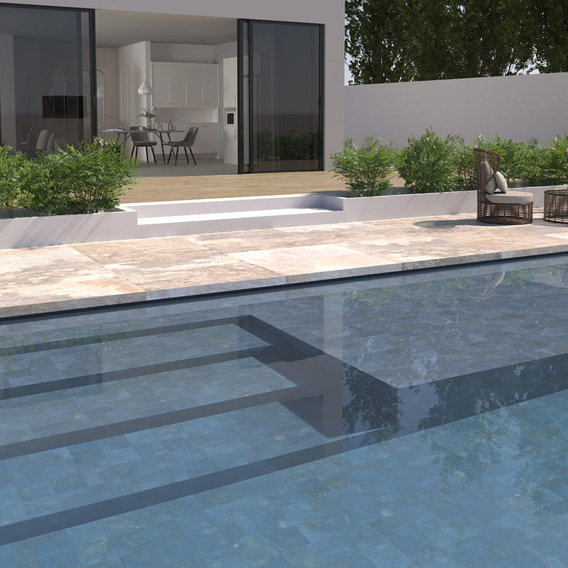 Greenland Cobalt Anti-Slip Wall Tile - Wall Or Floor Mount - 5.8 x 5.8" Porcelain/Matt Blue