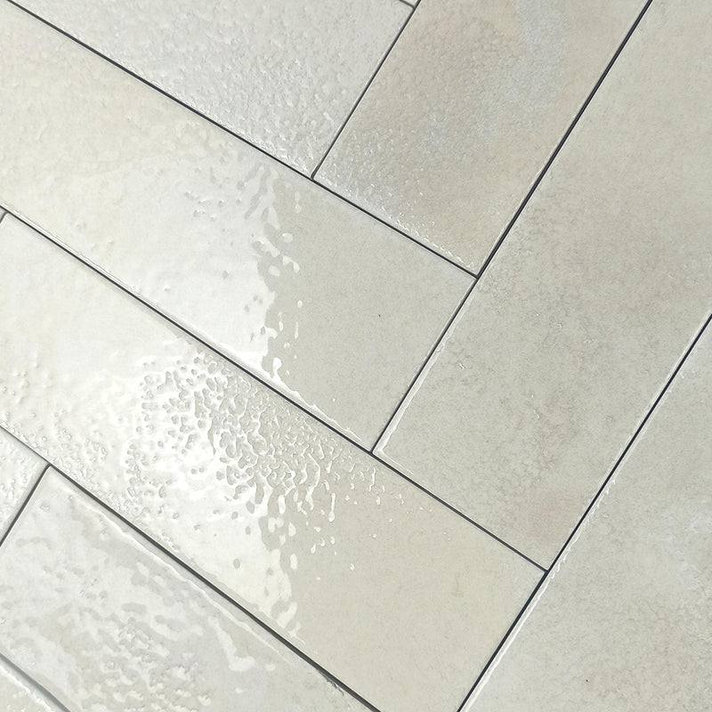 Greenland Clay Wall Tile - Wall Or Floor Mount - 8.8 x 2.5" Porcelain/Gloss