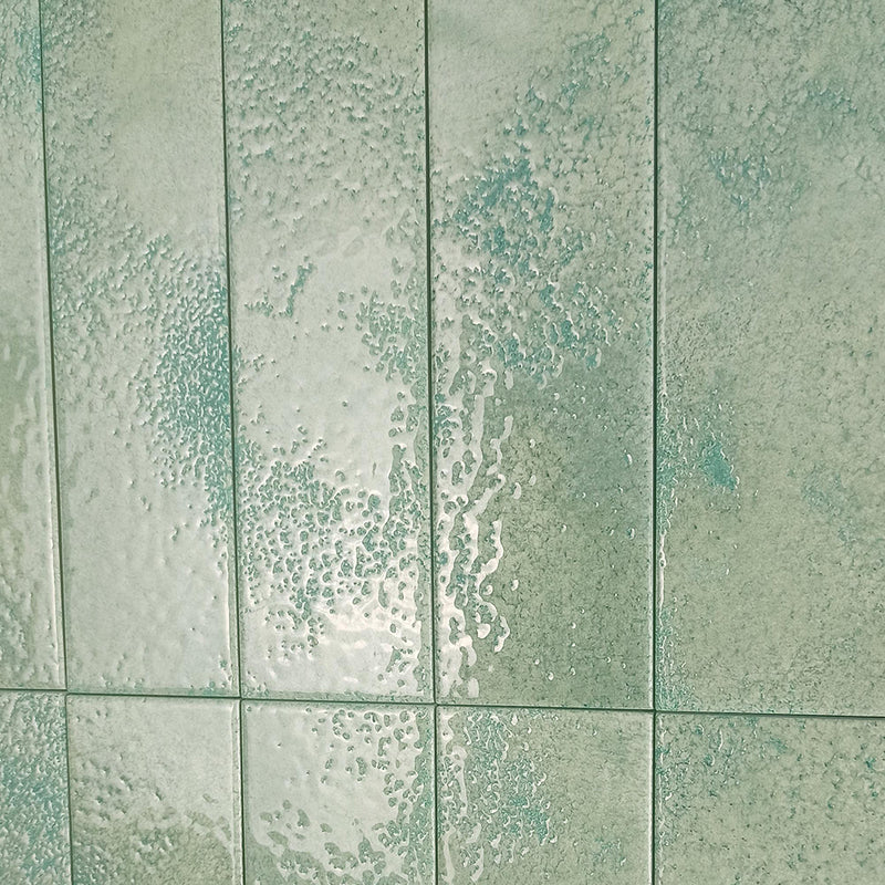 Greenland Boreal Wall Tile - Wall Or Floor Mount - 8.8 x 2.5" Porcelain/Gloss Green