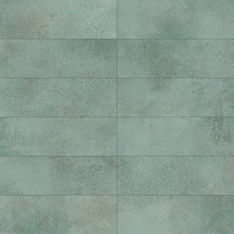Greenland Teal Wall Tile - Wall Or Floor Mount - 8.8 x 2.5" Porcelain/Matt