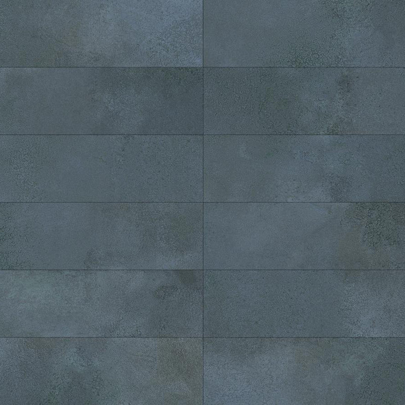 Greenland Cobalt Wall Tile - Wall Or Floor Mount - 8.8 x 2.5" Porcelain/Matt