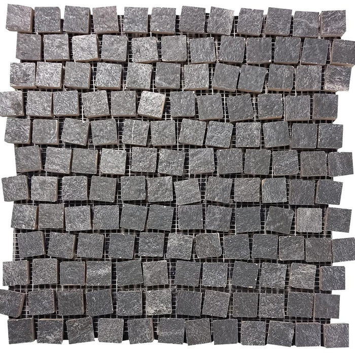 Karakter Mosaic Wall Tile - Wall Mount - 12.8 x12.8" Ceramic/Black Stone/ $ 41.00 Price Per Piece