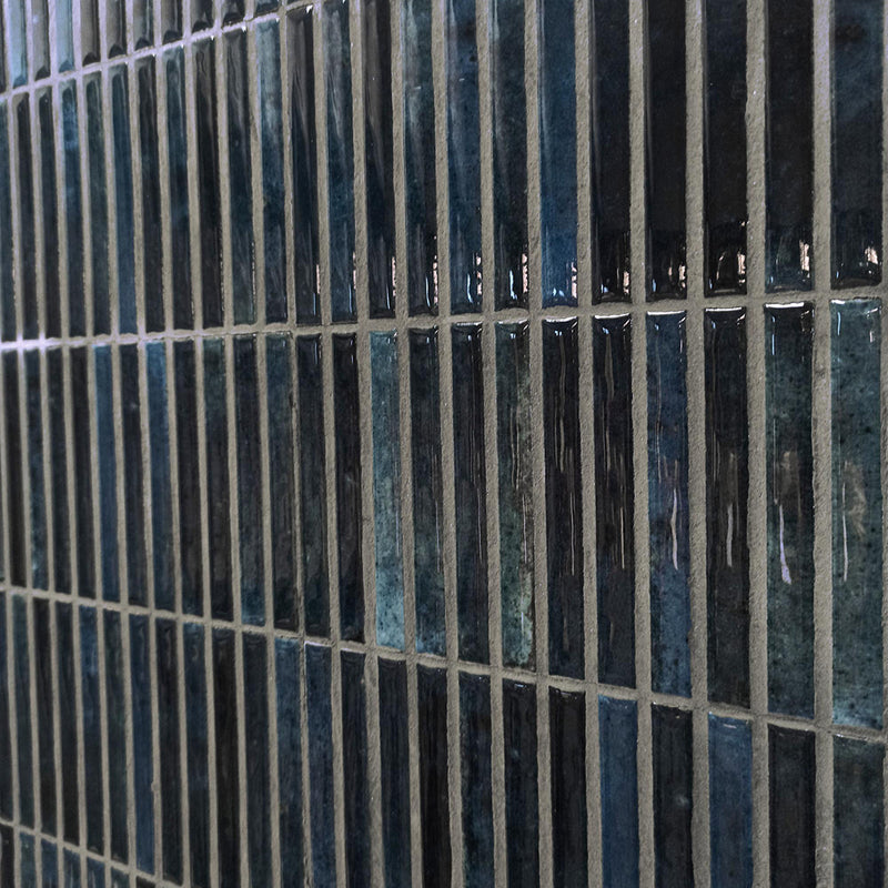 Kit-Kat Mosaic Wall Tile - Wall Mount - 4.5 x 9.1" Porcelain/Glossy Ocean