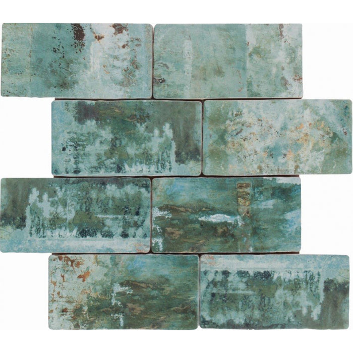 Libertas Mosaic Wall Tile - Wall Mount - 11.8 x 11.8" Ceramic/Matt Green/ $ 34.00 Price Per Piece