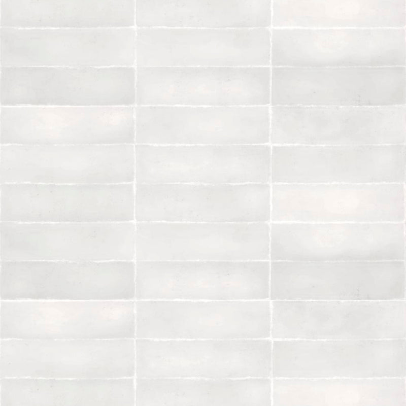 Milano Gesso Wall Tile - Wall Mount - 9.4 x 2.7" White Body/Matt Eggshell