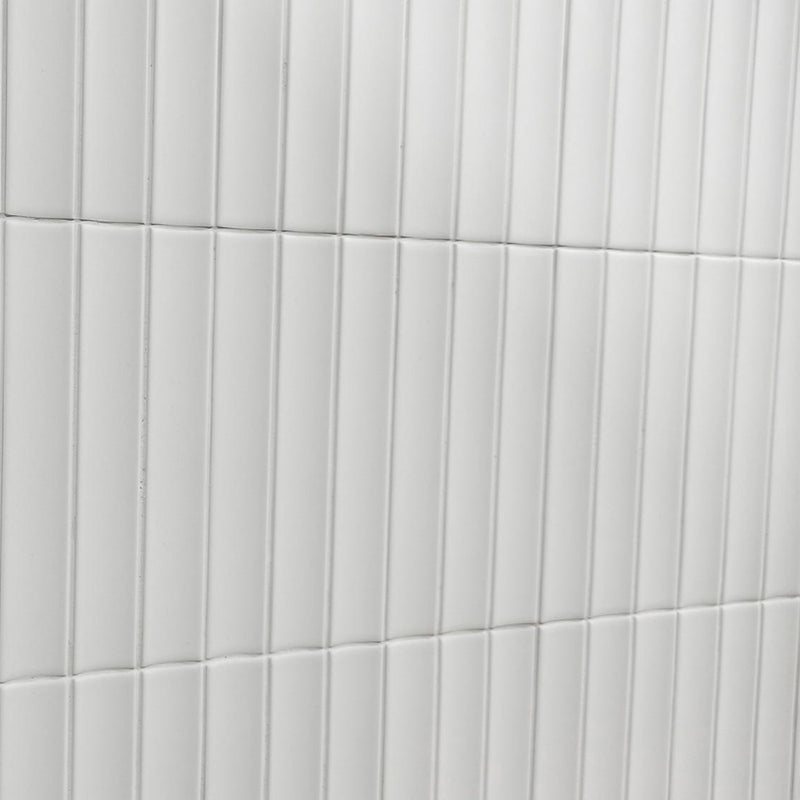 Milano Gesso Wall Tile - Wall Mount - 9.4 x 2.7" White Body/Matt Eggshell