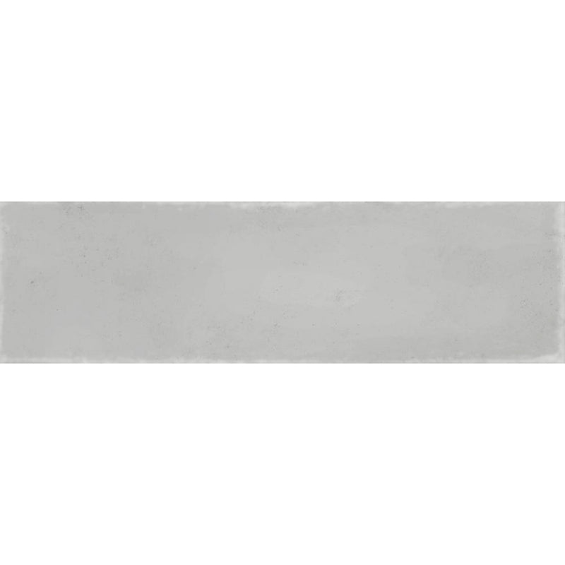 Milano Grigio Wall Tile - Wall Mount - 9.4 x 2.7" White Body/Matt Soft Gray