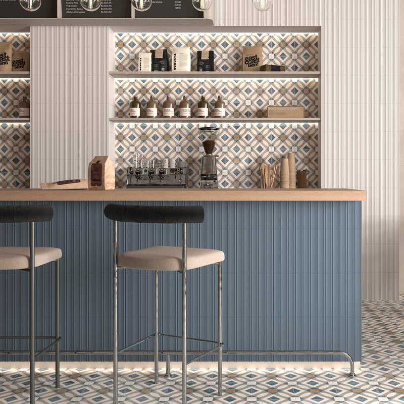 Milano Scala Blu Wall Tile - Wall Mount - 9.1 x 4.5" Porcelain/Matt Deep Blue