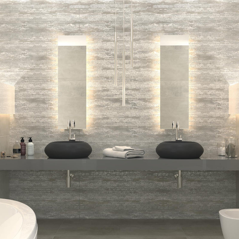 Marea Wall Tile - Wall Mount - 35.4 x 11.8" Ceramic/Satin