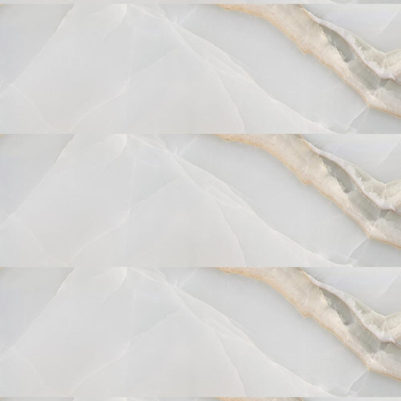 Selene Sky Wall Tile - Wall Mount - 35.4 x 11.8" Ceramic/Gloss Grayish Blue