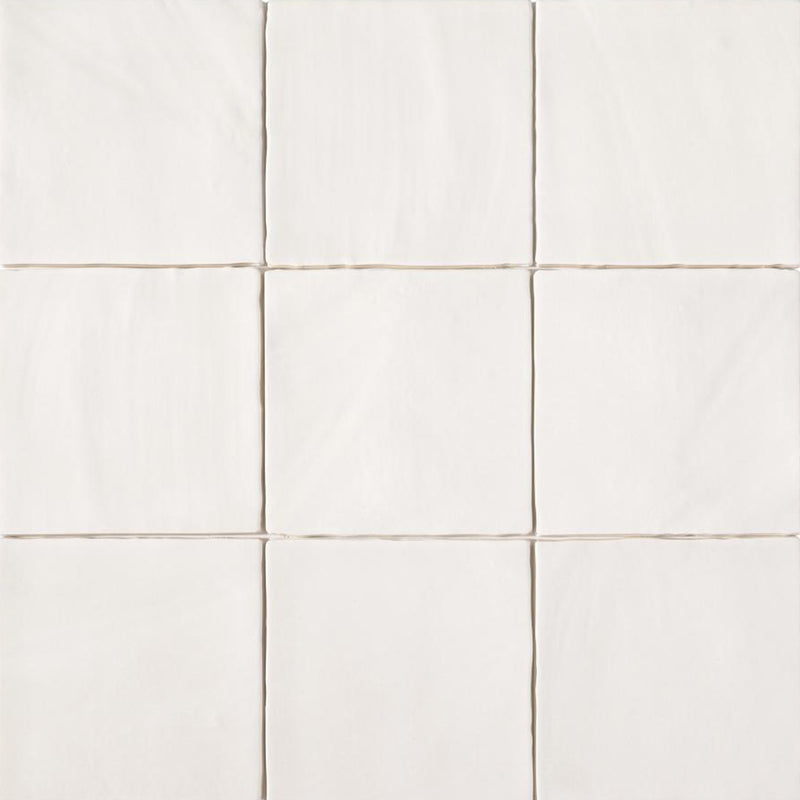 Tabarca Wall Tile - Wall Mount - 5.9 x 5.9" Ceramic/Matt White