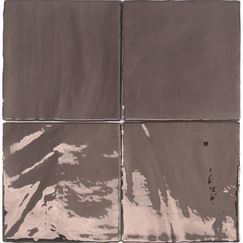 Tabarca Wall Tile - Wall Mount - 5.9 x 5.9" Ceramic/Gloss Copper