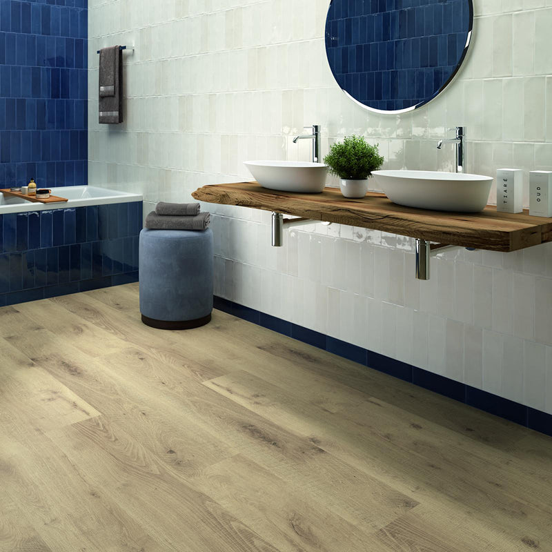 Tabarca Wall Tile - Wall Mount - 9.1 x 3" Ceramic/Gloss White