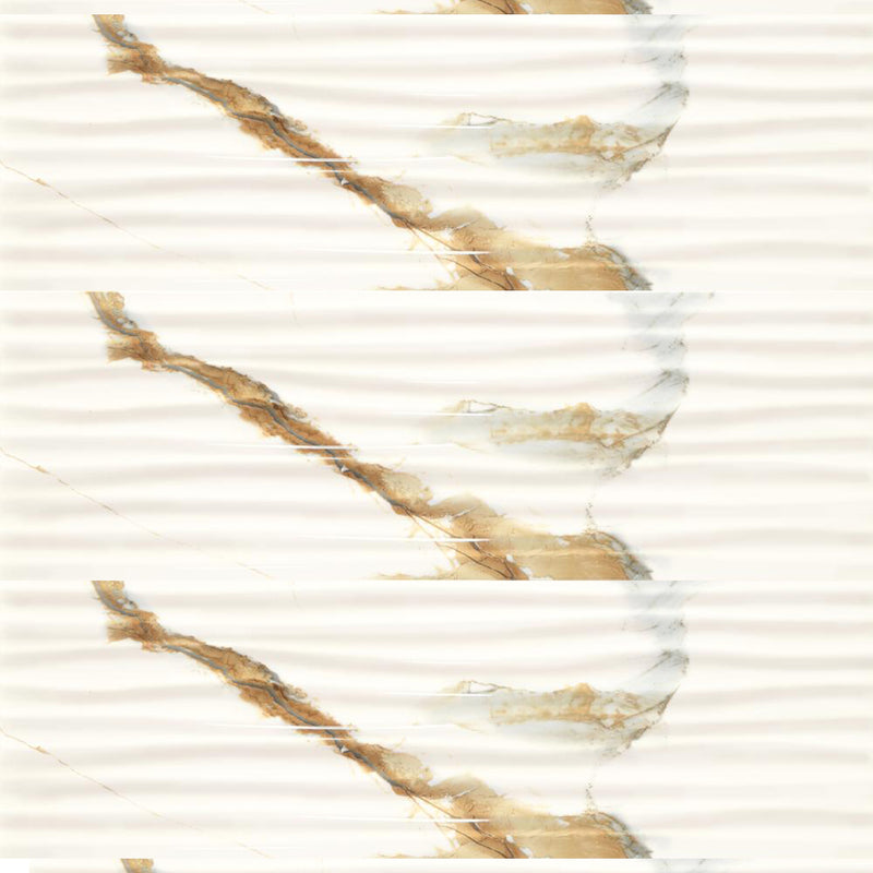 Theia Talasa Wall Tile - Wall Mount - 35.4 x 11.8" Ceramic/Marble