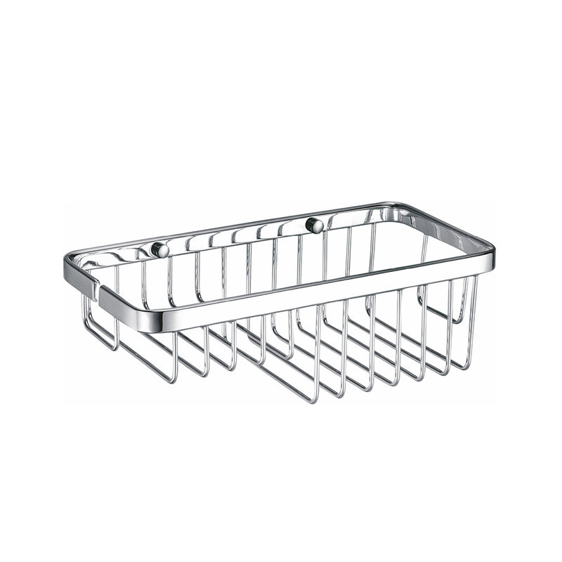 Universal Shower Basket - Wall Mount - 10" Brass/Polished Chrome