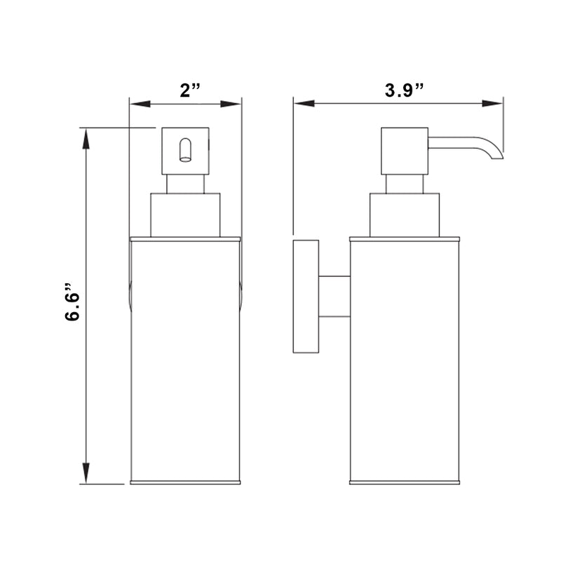 Smart Soap Dispenser - Wall Mount - 7" Brass/Polished Chrome