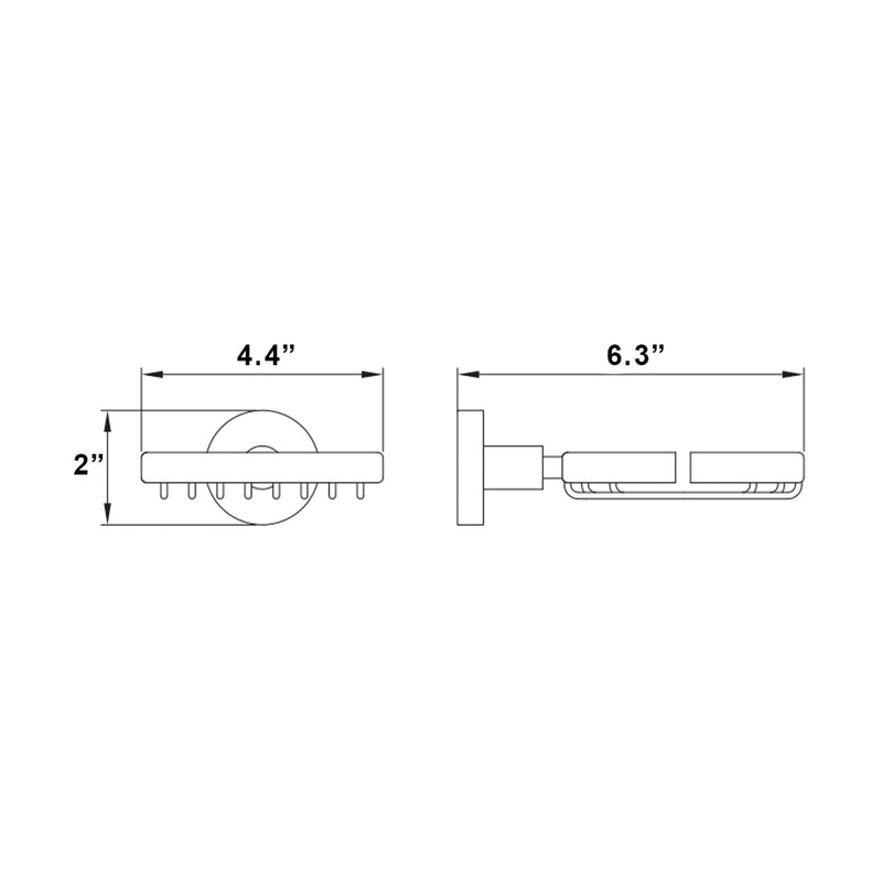 Smart Soap Dish - Wall Mount - 4" Brass/Antique Brass