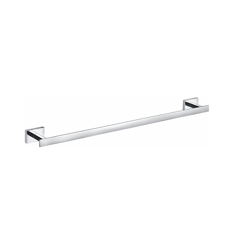 Square Single Towel Bar - Wall Mount - 24" Brass/Polished Chrome