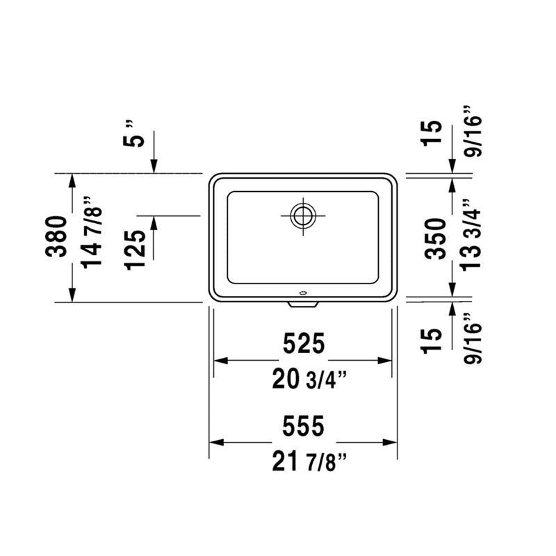 2nd Floor Bathroom Sink - Under Mount - 22" Ceramic/White